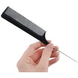 Komplet 10 frizerskih glavnikov BARBER / Črna