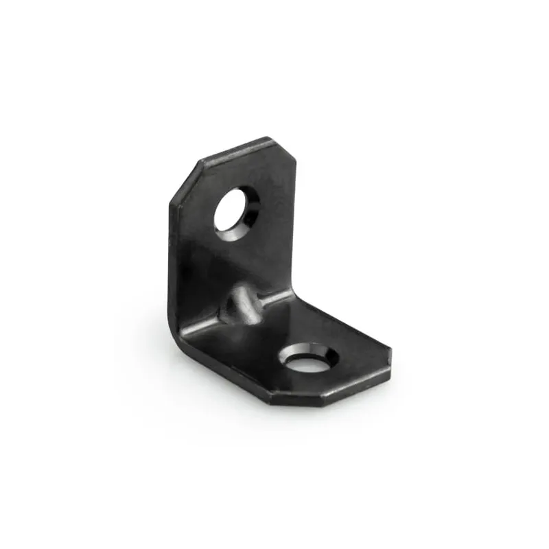Povezovalni kotnik 20 x 20 mm – 10 kosov / Črni cink