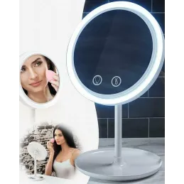 Kozmetično ogledalo z ventilatorjem ICE / Belo
