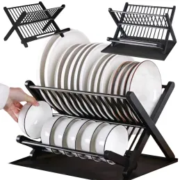 Zložljiv odcejalnik za posodo X-tray / Mat črna