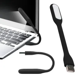 Silikonska upogljiva svetilka USB za prenosnik PAD / Črna