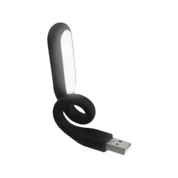 Silikonska upogljiva svetilka USB za prenosnik PAD / Črna