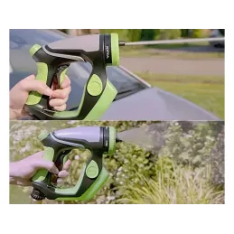 Visokotlačna pištola za pranje avtomobila z rezervoarjem za detergent / Zelena