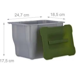 5-litrski koš za odpadke za na vrata / Siva