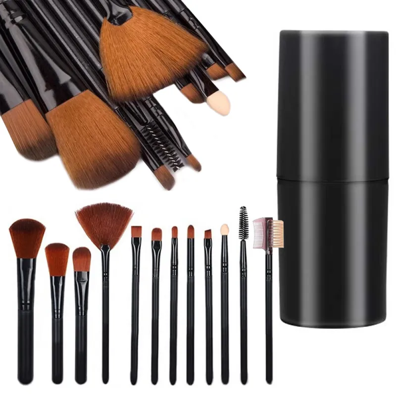 12-delni set čopičev MAKE-UP / Črna