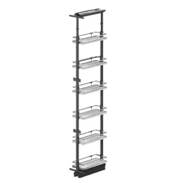 Shrambni izvlečni element TARON 1959–2255 mm z blaženjem / bela–krom
