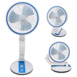 Zložljiv ventilator z namizno LED-svetilko FAN / Modra