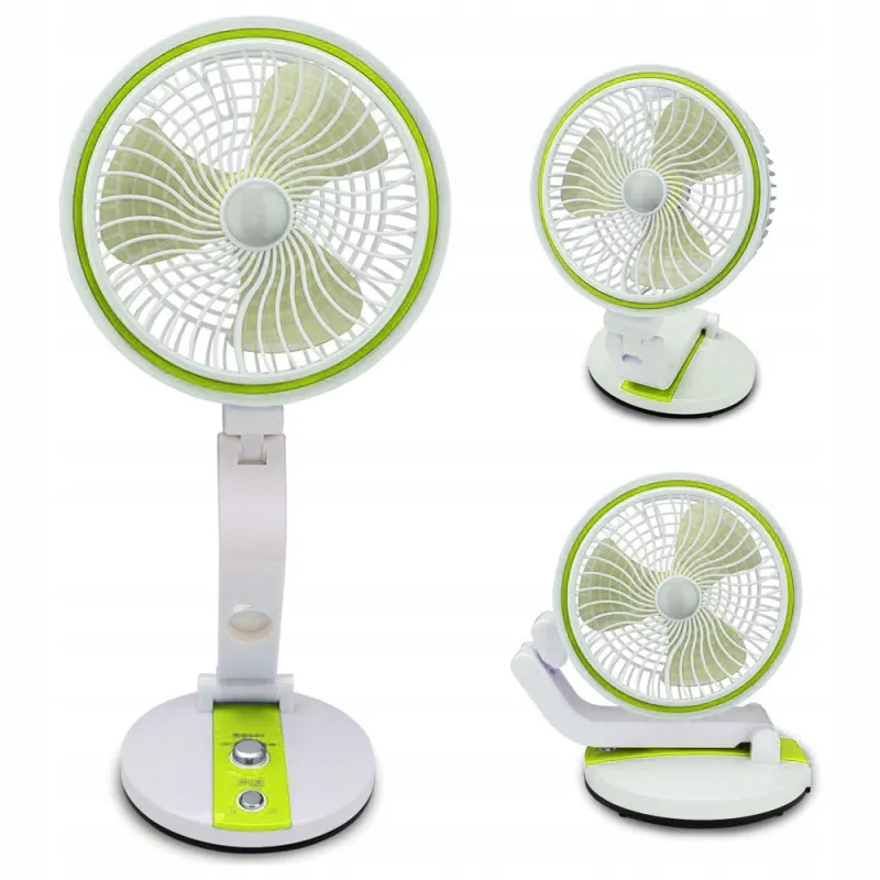 Zložljiv ventilator s namizno LED-svetilko FAN / zelena