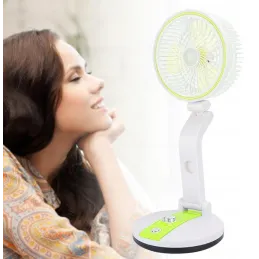 Zložljiv ventilator s namizno LED-svetilko FAN / zelena