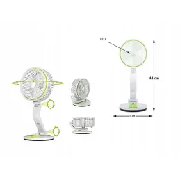 Zložljiv ventilator s namizno LED-svetilko FAN / zelena