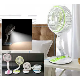 Zložljiv ventilator z namizno LED-svetilko FAN / Rožnata