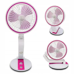 Zložljiv ventilator z namizno LED-svetilko FAN / Rožnata