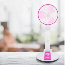 Zložljiv ventilator z namizno LED-svetilko FAN / Rožnata