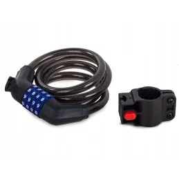 Kolesarska kodna ključavnica LOCK 1000 mm / črna