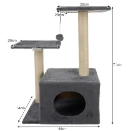 Mačje drevo CAT TREE 710 mm / Siva
