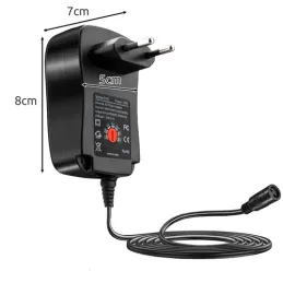 Univerzalni napajalnik s 6 priključki 3–12 V + USB / Črn