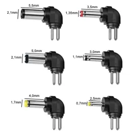 Univerzalni napajalnik s 6 priključki 3–12 V + USB / Črn