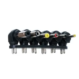 Univerzalni napajalnik s 6 priključki 3–12 V + USB / Črn