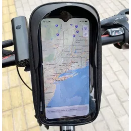 Torba za okvir kolesa z etuijem za telefon SOUL / Črna