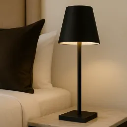 Dekorativna namizna svetilka z dotikom za vklop in zatemnjevanje ZEUS / Črna