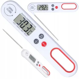Zložljiv LCD-termometer za živila THERMO LED / Bela