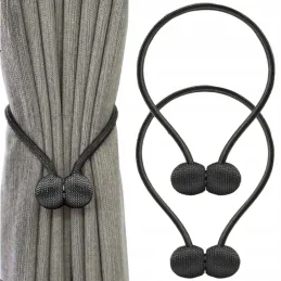 Set 2 kosov – Dekorativne magnetne sponke za zavese PINS / Črna