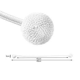 Komplet 2 kosov – Dekorativne magnetne sponke za zavese PINS / Bela
