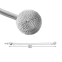 Komplet 2 kosov – Dekorativni magnetni sponki za zavese PINS / Srebrna