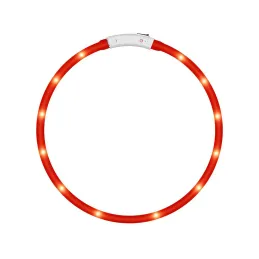 Nastavljiva LED-svetleča ovratnica GLORY / Rdeča