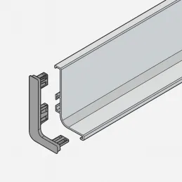 Komplet aluminijastih zaključkov za profile OLYMP – L / mat bela