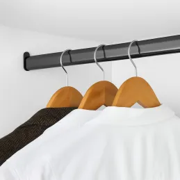 Ovalna garderobna palica / Mat črna