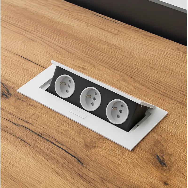 Izvlečna električna vtičnica GEMINO 3x230V / Bela