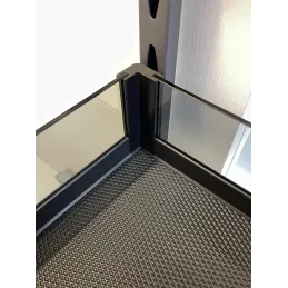 Izvlečna košara s steklenimi stranicami GENESIS z blaženim zapiranjem / antracitna
