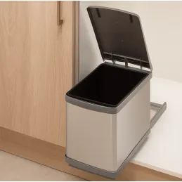 Izvlečni koš za odpadke 300 mm – 1 × 16 L / nerjavno jeklo