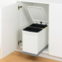 Izvlečni koš za odpadke 300 mm – 2 × 7,5 l / bela