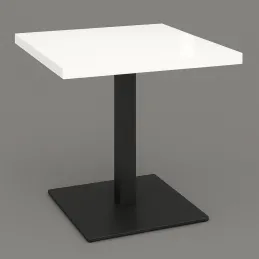 Jedilna miza MOX QUADRO / Črna – Bela sijajna