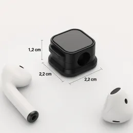 Komplet 12 magnetnih držal za kable / mat črna