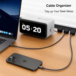 Komplet 12 magnetnih držal za kable / mat črna