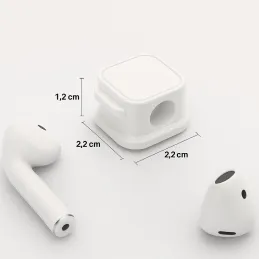 Komplet 12 magnetnih držal za kable / mat bela