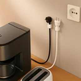 Komplet 12 magnetnih držal za kable / mat bela