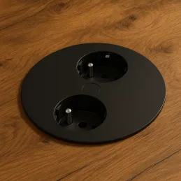 Električna vtičnica Twister / Črna