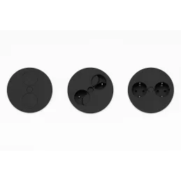 Električna vtičnica Twister / Črna