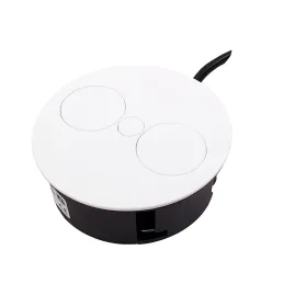 Električna vtičnica Twister + USB / Bela