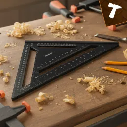 Tesarski trikotnik 300 mm PROFI / Črni