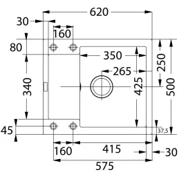 Kamnito pomivalno korito Franke MRG 611-62