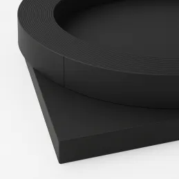 ABS plast Vulkánova črna mat / U12000XM