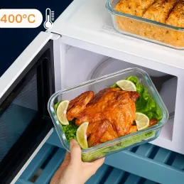 Steklena posoda za živila GENIUS 1,04 l s pokrovom / prozorna