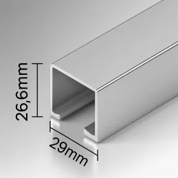 Zgornja tirnica za drsna vrata / Eloxiran aluminij