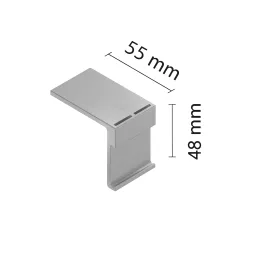 Pritrditev za aluminijasto pokrivno letev - stropna