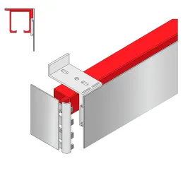 Pritrditev za aluminijasto pokrivno letev - stenska